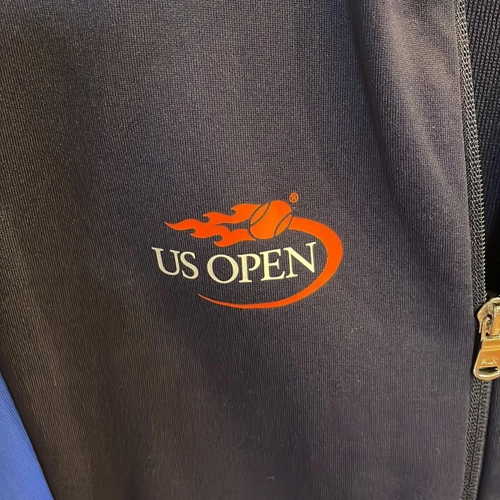 RALPH LAUREN X boys Med golf US OPEN zip up jersey jacket neon accents navy
